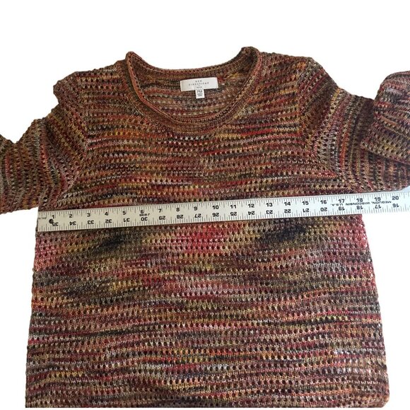 New Directions Petite Multicolor Acrylic Knit Sweater 3/4 Sleeve, Size MP - Picture 6 of 7